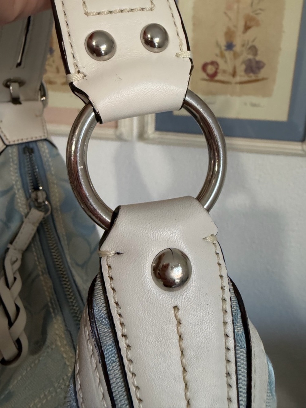 Coach 10599 Signature Leather Canvas in Blue - Picture 4 of 11